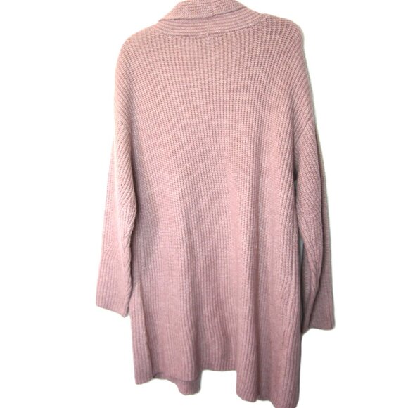 Lane Bryant NEW 14 / 16 Long Cardigan Sweater Open Front Dusty Pink Rose Mauve - Picture 7 of 9